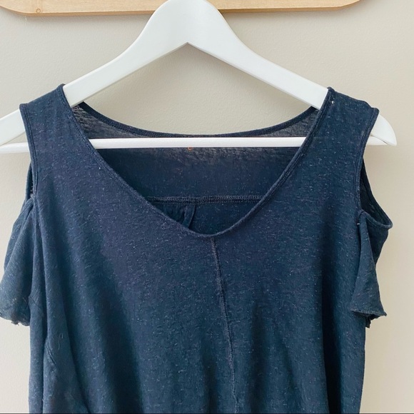 Free People Bittersweet Cold Shoulder Top Black - Picture 2 of 8